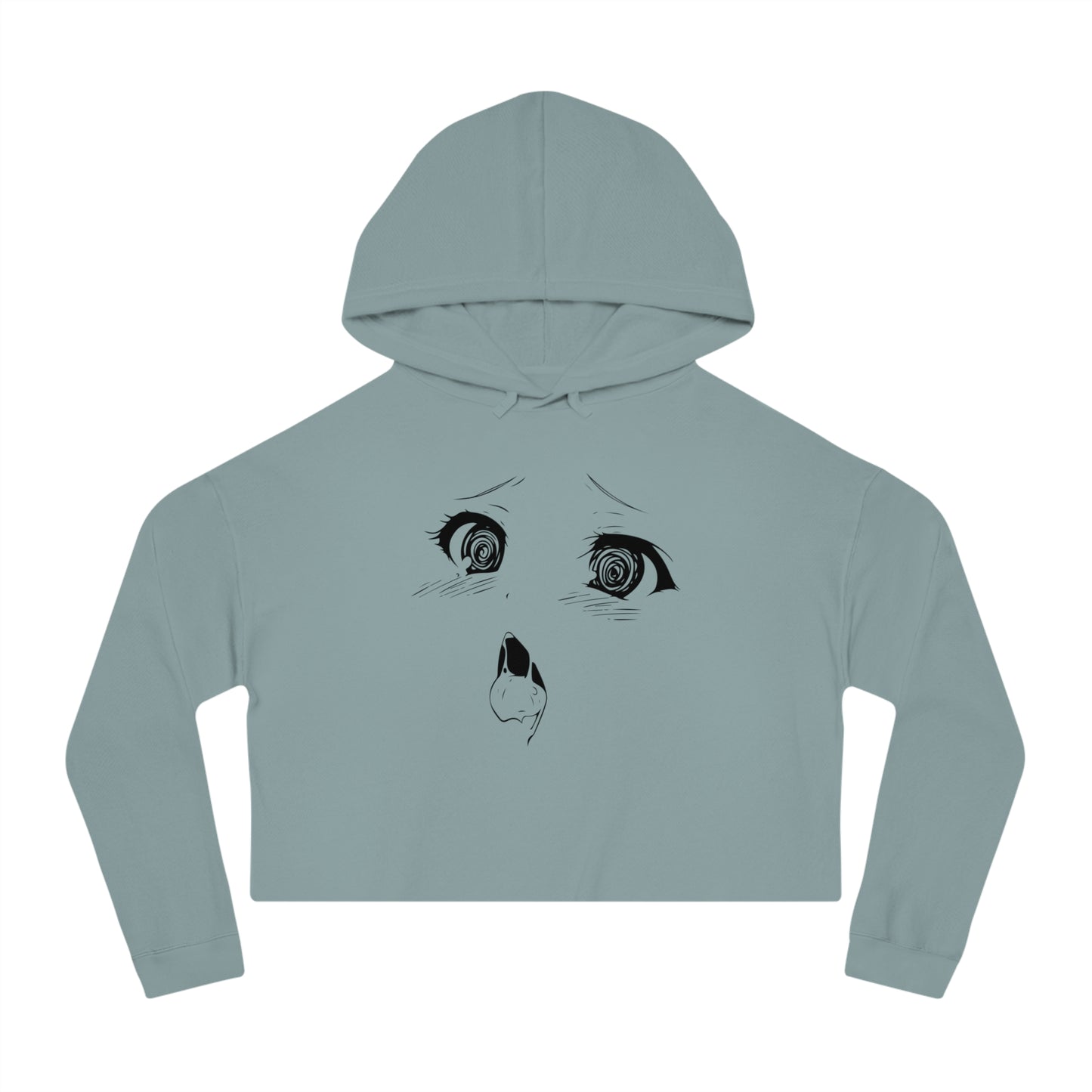 Sultry Ahegao Bliss Women’s Cropped Hoodie