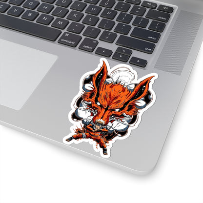 Nine-Tailed Inferno – Mythic Fox Warrior Sticker