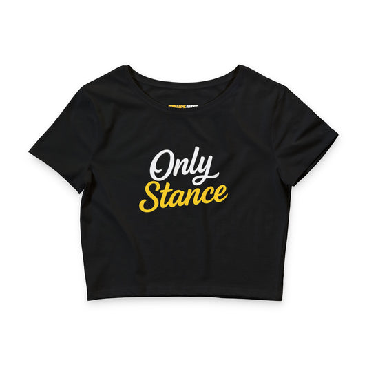 Only Stance – Camiseta corta de poliéster y algodón para mujer